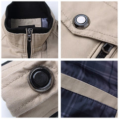 Bomber Jacket Men Fashion Casual Windbreaker Jacket Coat Men 2025 Spring Autumn New Hot Outwear Solid Stand Slim Jacket Mens