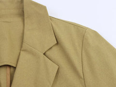 Women's clothing 2025 early autumn new fashionable casual temperament linen short suit jacket versatile