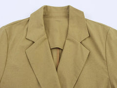 Women's clothing 2025 early autumn new fashionable casual temperament linen short suit jacket versatile