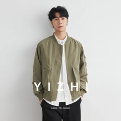 Bomber Jacket Men Spring And Autumn Fashion Brand Men's Spring Cargo Jacket Men's Top Windproof Men's Bomber Jacket Casual