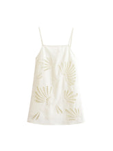 Women's clothing 2025 summer new fashion sexy hot girl hollow embroidered suspender dress