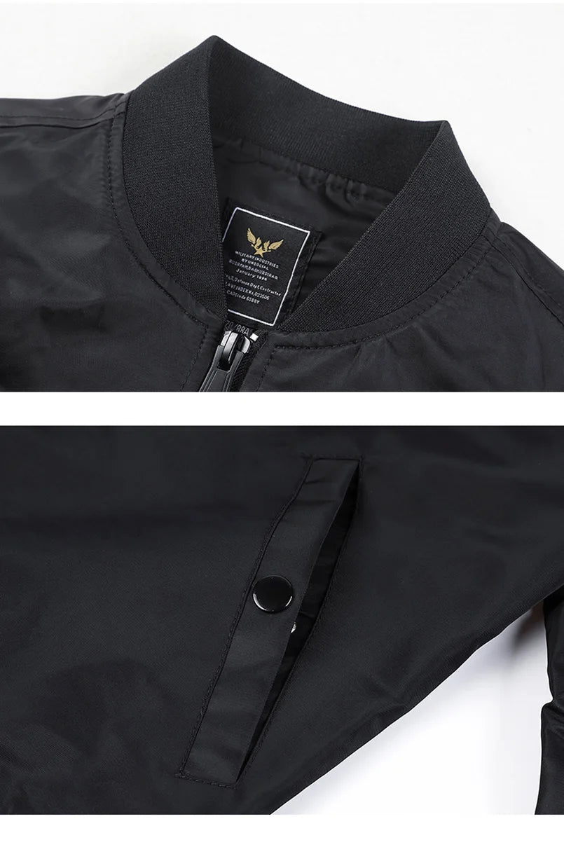 Spring Autumn Bomber Jacket Men Women Military Fly Jacket Varsity Baseball Flight Coat Mens Windbreaker Mens Clothing 2025