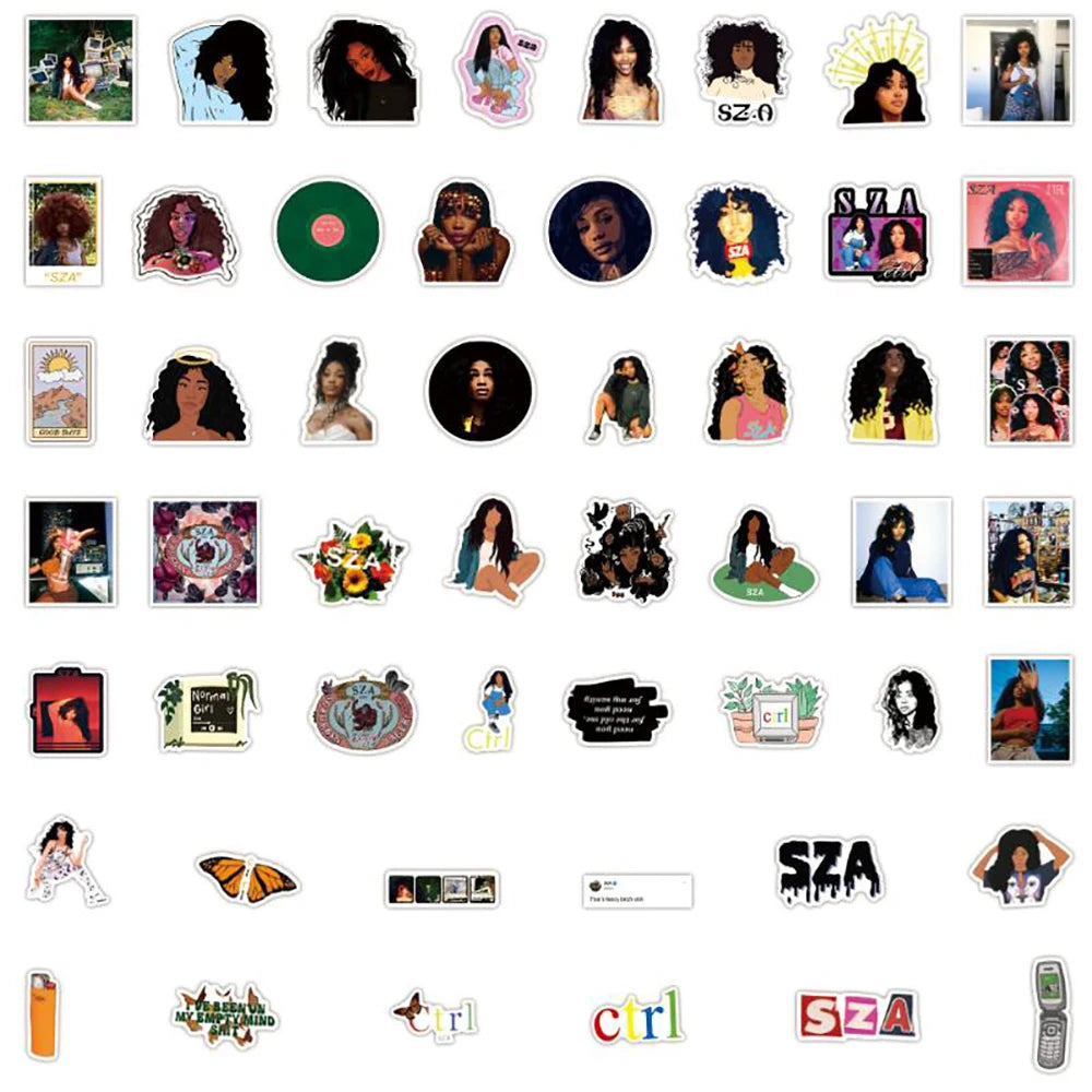 10/30/50PCS Singer SZA Graffiti Stickers Classic Toy Fridge Luggage Waterproof Skateboard Guitar DIY Cool Decals Kids Sticker