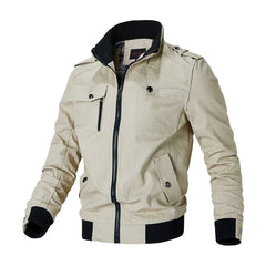 Bomber Jacket Men Fashion Casual Windbreaker Jacket Coat Men 2025 Spring Autumn New Hot Outwear Solid Stand Slim Jacket Mens