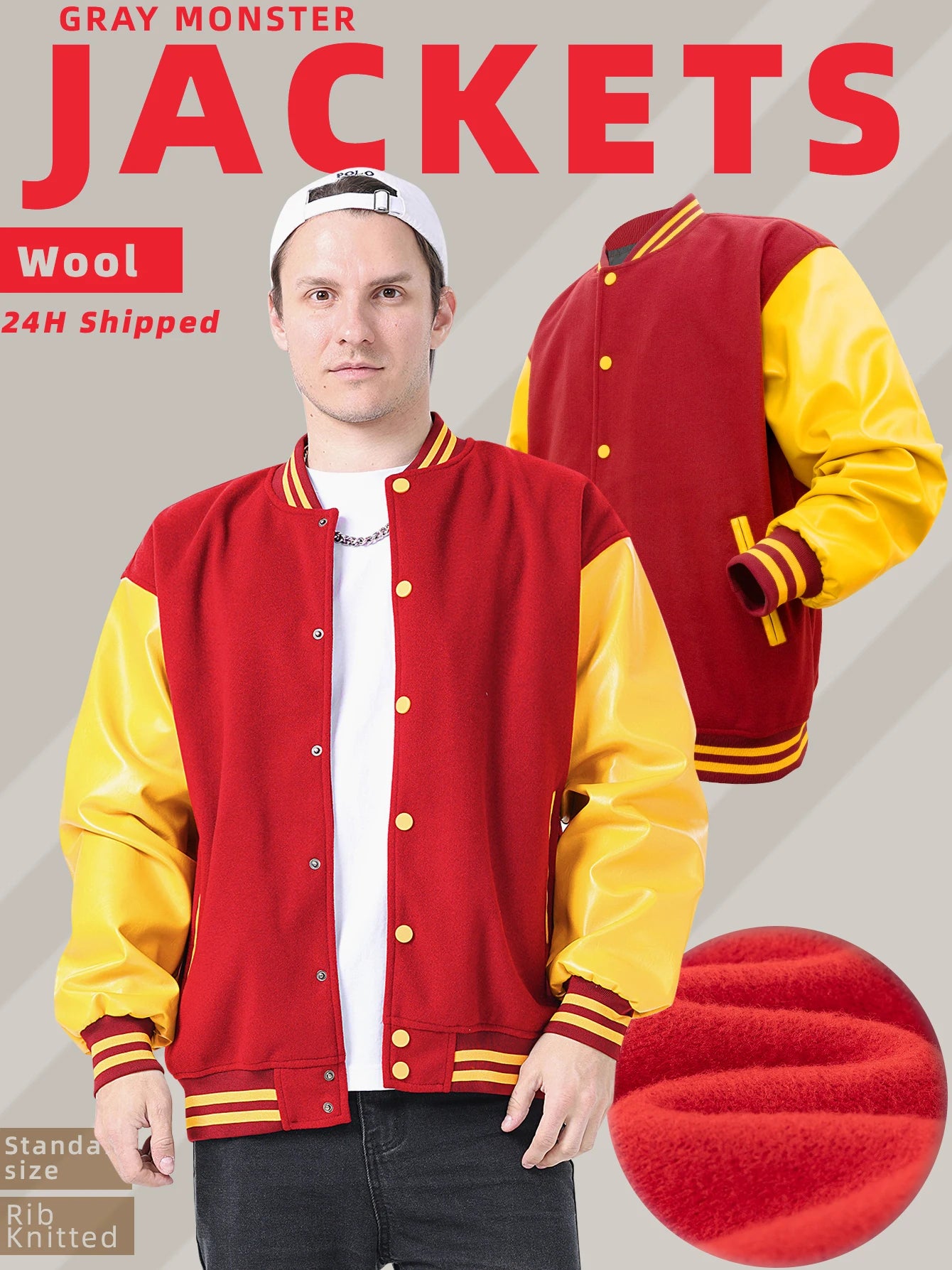 Men Bomber varsity jacket Baseball Patche Color Block Outerwear Casual Loose Spring and Autumn Comfy Unisex Coats New In Jackets
