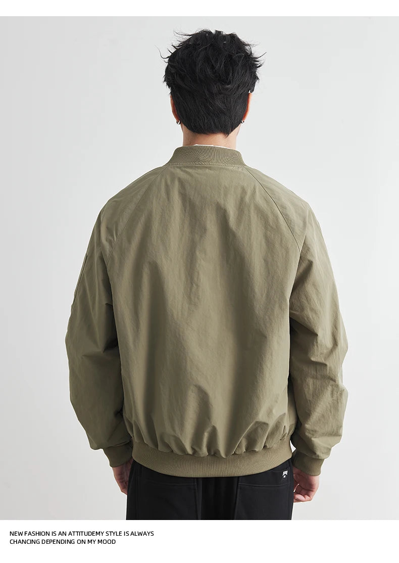 Bomber Jacket Men Spring And Autumn Fashion Brand Men's Spring Cargo Jacket Men's Top Windproof Men's Bomber Jacket Casual