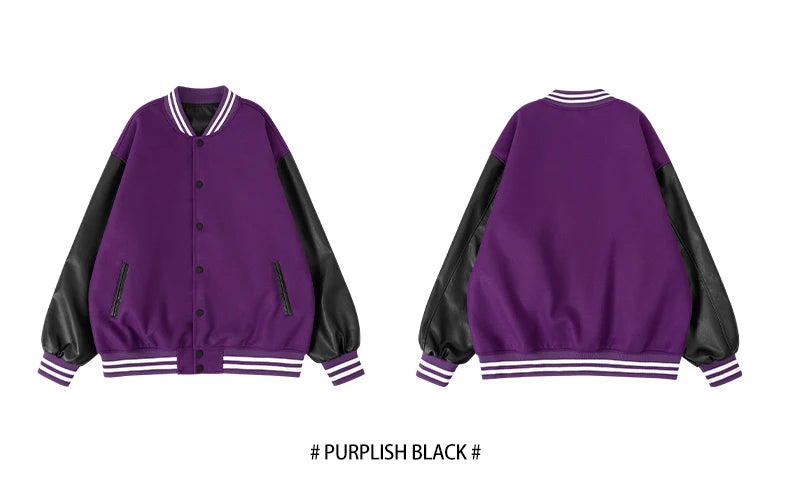 Men Bomber varsity jacket Baseball Patche Color Block Outerwear Casual Loose Spring and Autumn Comfy Unisex Coats New In Jackets