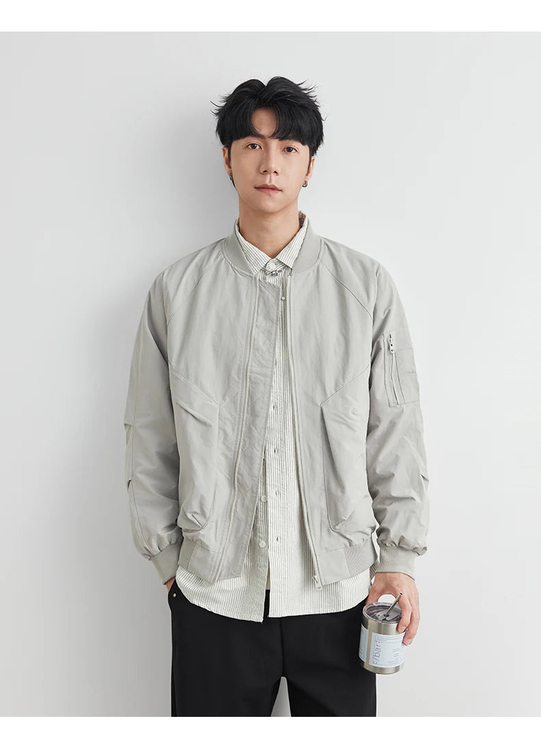 Bomber Jacket Men Spring And Autumn Fashion Brand Men's Spring Cargo Jacket Men's Top Windproof Men's Bomber Jacket Casual