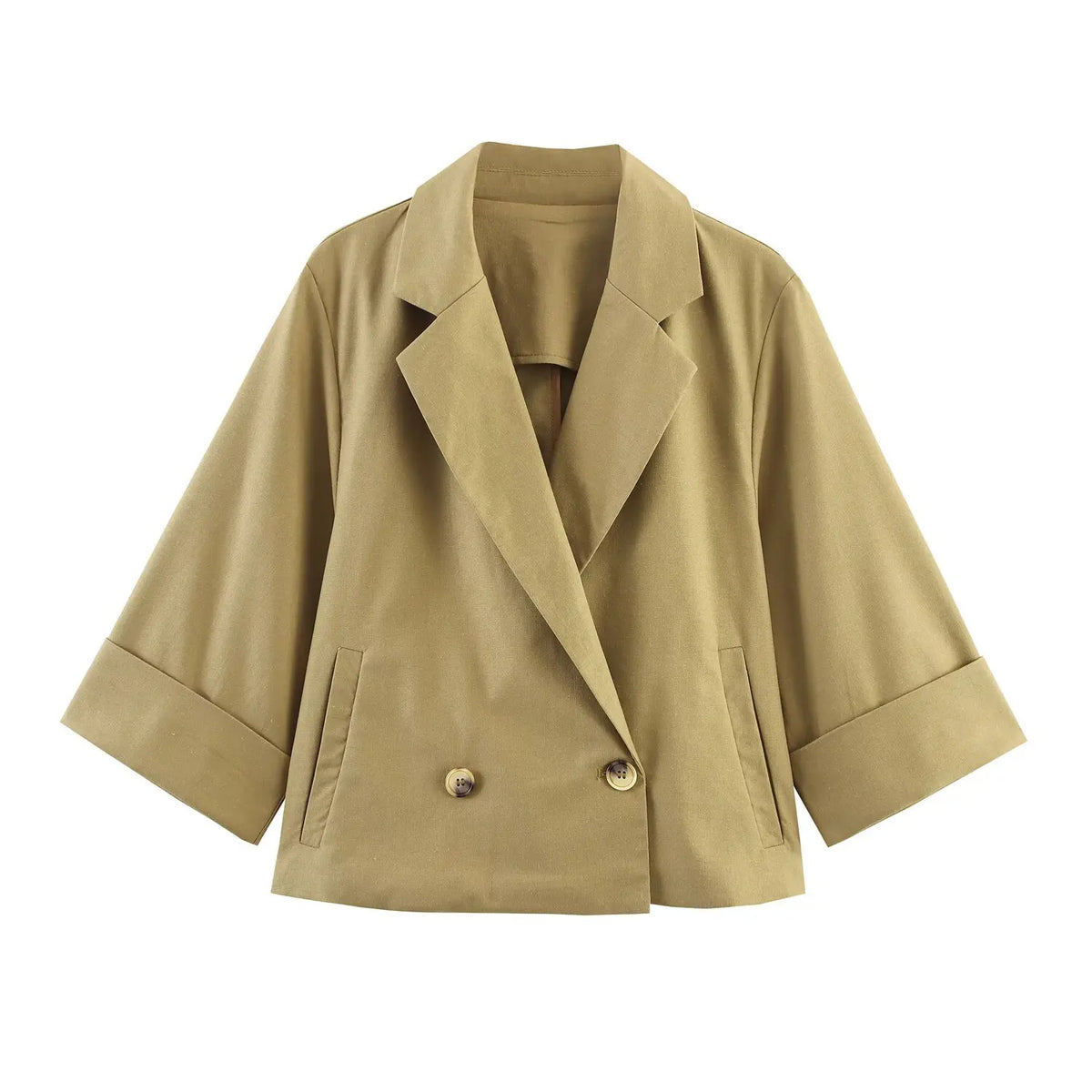 Women's clothing 2025 early autumn new fashionable casual temperament linen short suit jacket versatile