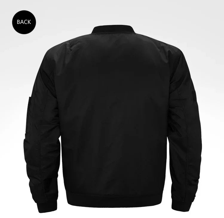 bomber jacket Bomber Jackets Men Casual Solid Zipper Pilot Jacket Green New Slim Fit Male Coats Mens Military New pilot Air men