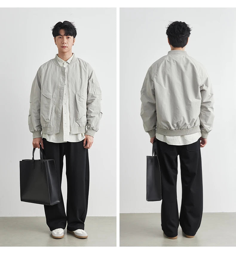 Bomber Jacket Men Spring And Autumn Fashion Brand Men's Spring Cargo Jacket Men's Top Windproof Men's Bomber Jacket Casual