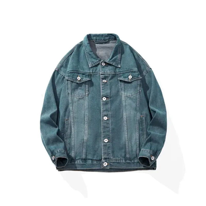 2025 New Men Denim Jackets Coats Hooded Jacket Full Sleeve Men's Washed Vintage Denim Jean Jacket Button Coat