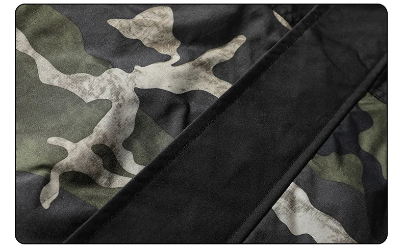 Military Bomber Jacket Men Fashion Casual Camping  Jacket Coat Windproof Hooded Windbreaker Coats Male Oversize Outerwear 4XL