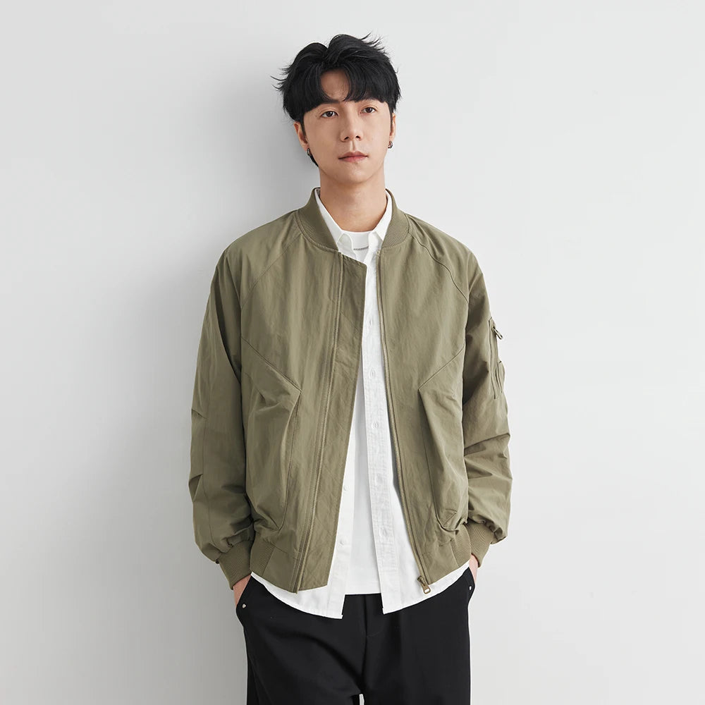 Bomber Jacket Men Spring And Autumn Fashion Brand Men's Spring Cargo Jacket Men's Top Windproof Men's Bomber Jacket Casual