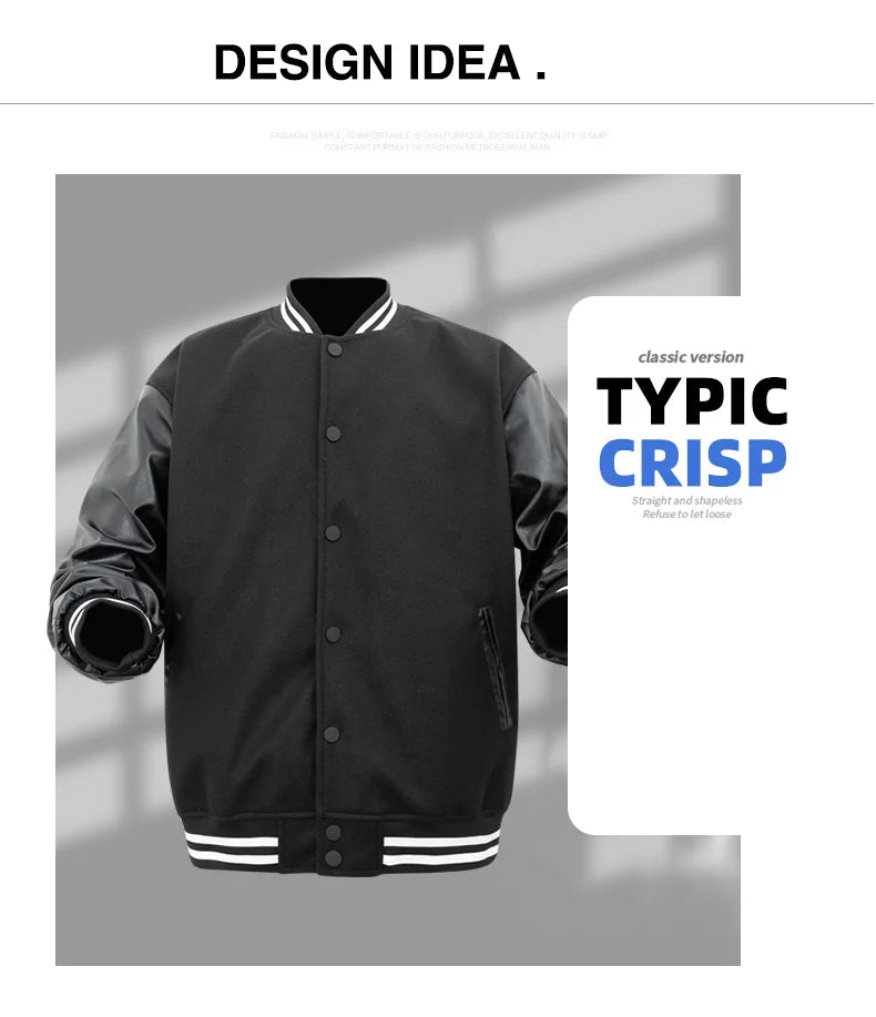 Men Bomber varsity jacket Baseball Patche Color Block Outerwear Casual Loose Spring and Autumn Comfy Unisex Coats New In Jackets