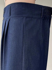 Soft Denim Wide Leg Pants Women Spring Summer Thin High Waist Slim Straight Loose Casual Trousers Long Pants