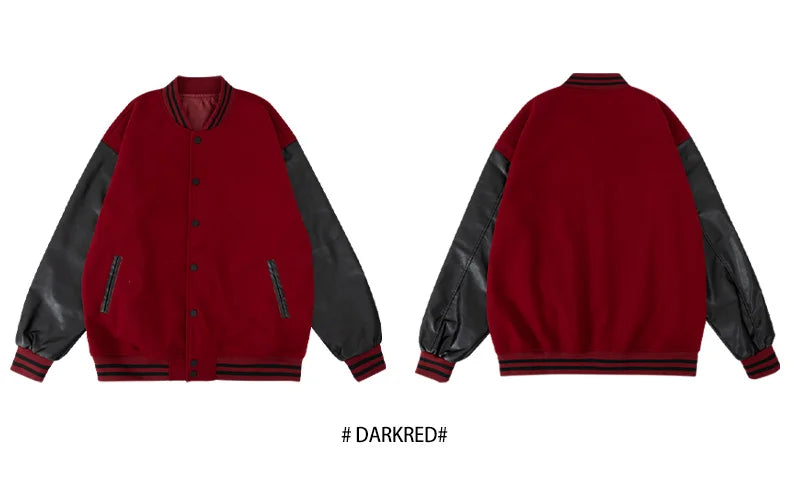 Men Bomber varsity jacket Baseball Patche Color Block Outerwear Casual Loose Spring and Autumn Comfy Unisex Coats New In Jackets