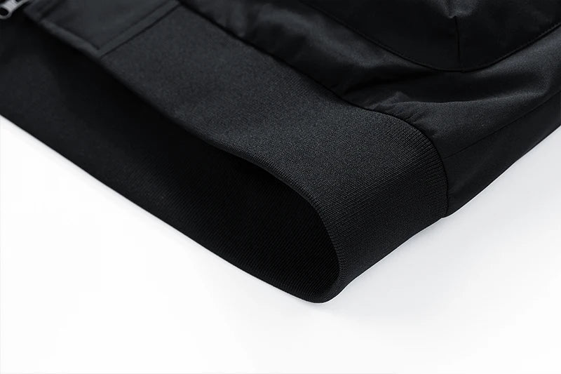Bomber Jacket for Men Spring Autumn Lightweight V-neck Casual Jacket Streetwear with Sleeve Pocket Stylish Men Daily Wear Coats