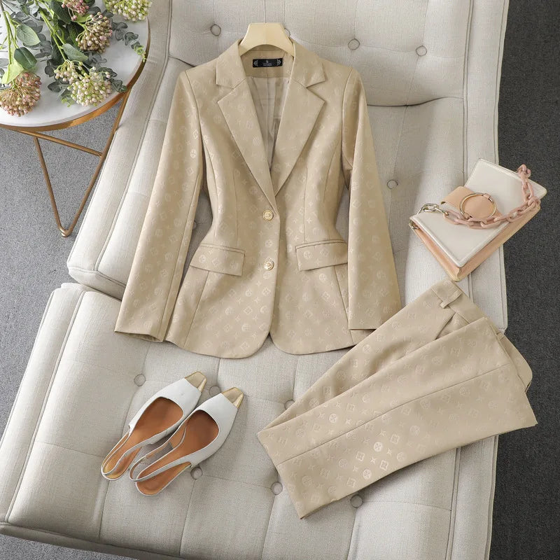 Fashion Temperament Professional Suits Women 2024 Spring Summer New Formal Long Sleeve Blazer And Pants&Shorts Sets Work Wear