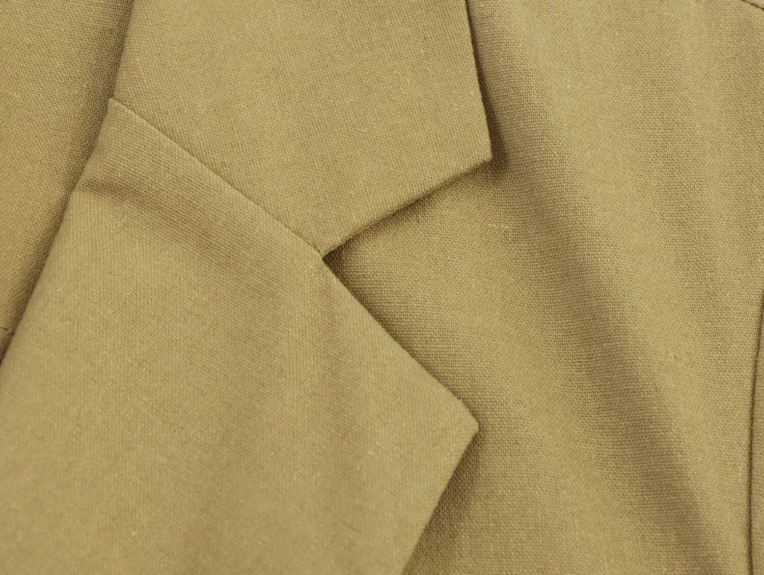 Women's clothing 2025 early autumn new fashionable casual temperament linen short suit jacket versatile