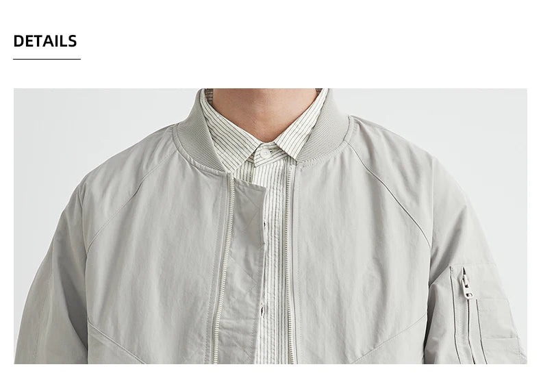 Bomber Jacket Men Spring And Autumn Fashion Brand Men's Spring Cargo Jacket Men's Top Windproof Men's Bomber Jacket Casual
