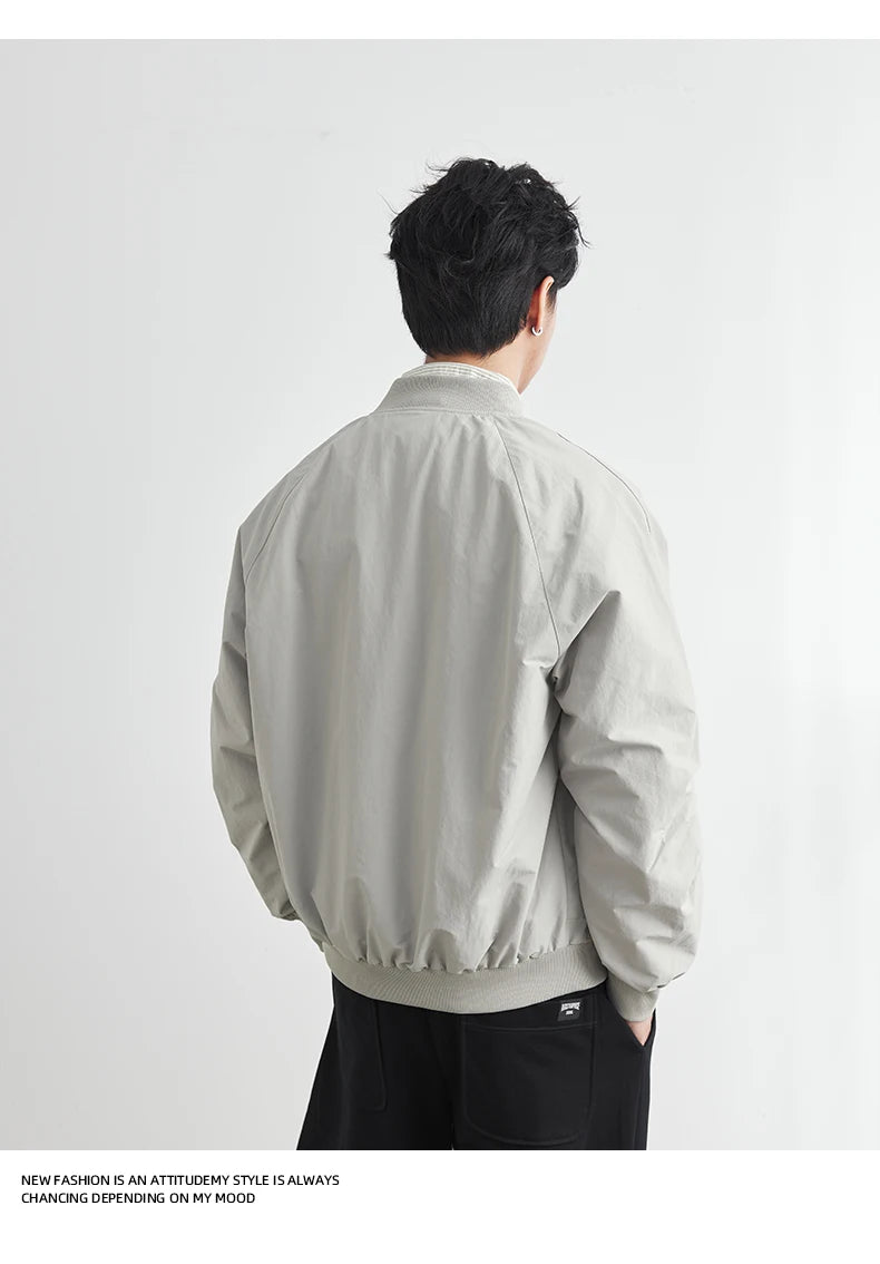 Bomber Jacket Men Spring And Autumn Fashion Brand Men's Spring Cargo Jacket Men's Top Windproof Men's Bomber Jacket Casual