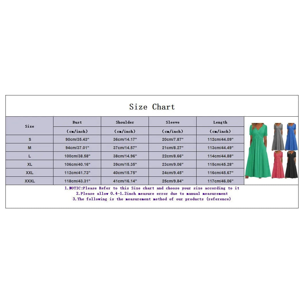 Women A Line Pleated Maxi Dress Summer Solid Color Plus Size Ruffles Long Dresses 2024 New Short Sleeve Holiday Sundress Robe