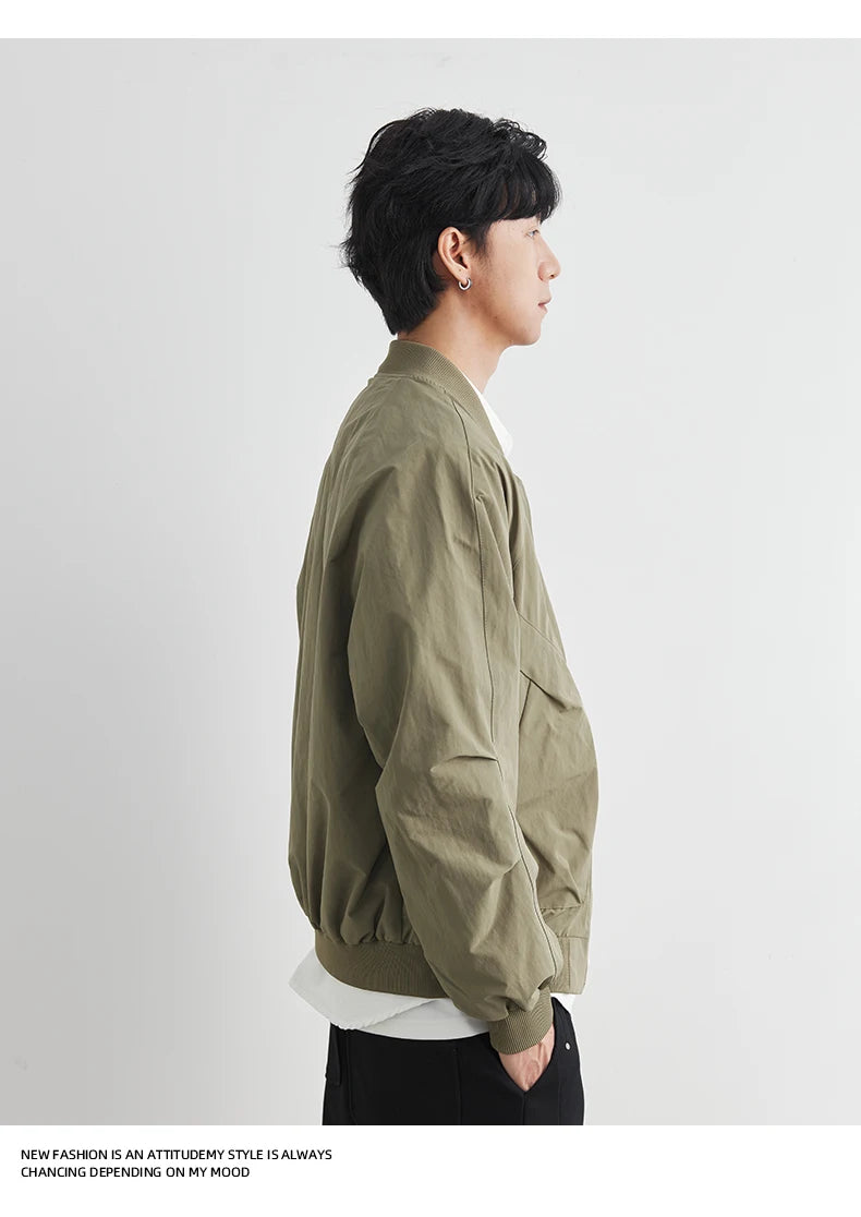 Bomber Jacket Men Spring And Autumn Fashion Brand Men's Spring Cargo Jacket Men's Top Windproof Men's Bomber Jacket Casual