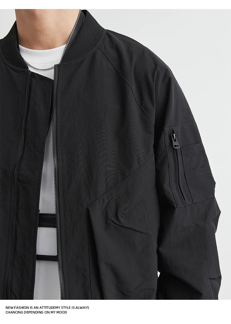 Bomber Jacket Men Spring And Autumn Fashion Brand Men's Spring Cargo Jacket Men's Top Windproof Men's Bomber Jacket Casual